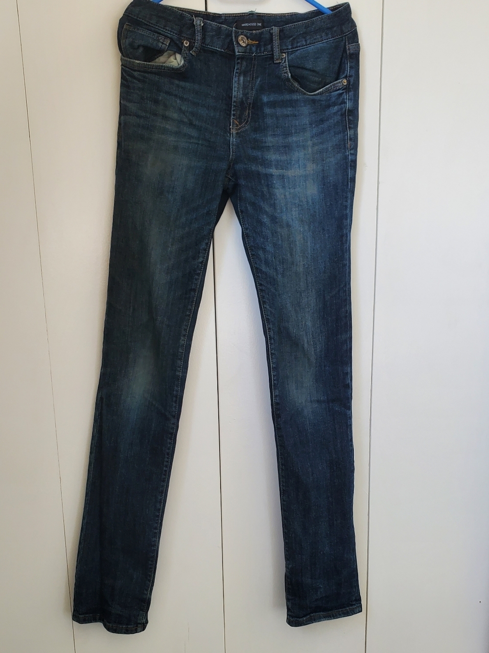 Classic Women's Dark Blue Straight Jeans